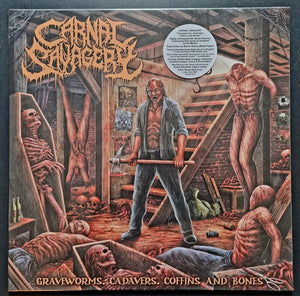 Carnal Savagery - Graveworms, Cadavers, Coffins and Bones - LP (red)