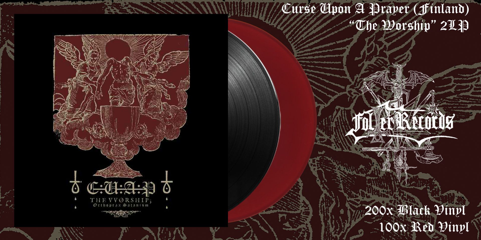 Curse Upon a Prayer - The Worship: Orthoprax Satanism - 2xLP (black)