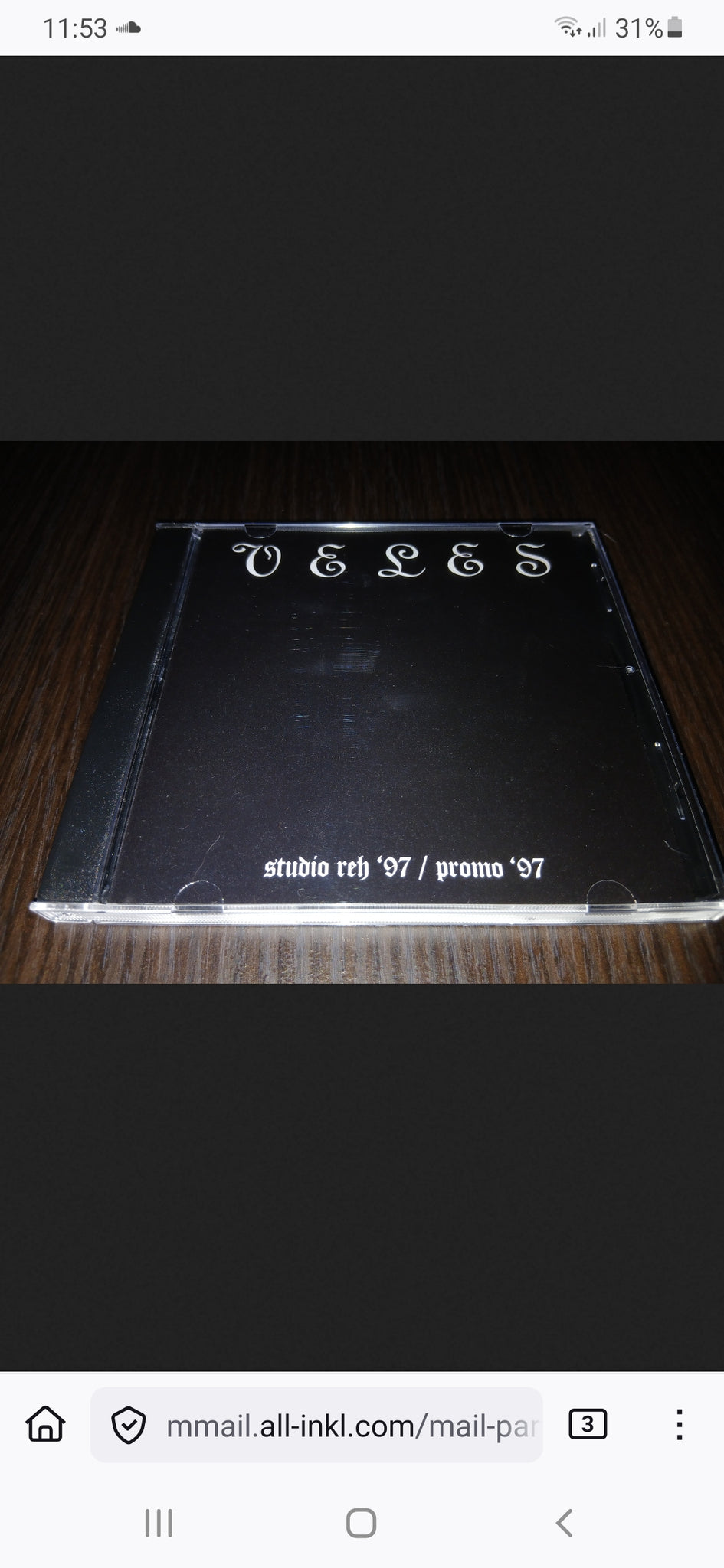 Veles - Rehearsal & Promo - 1997 - CD