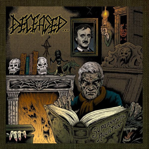 Deceased - Supernatural Addiction - LP (Olive Green/Bone Swirlw/ Black Splatter)